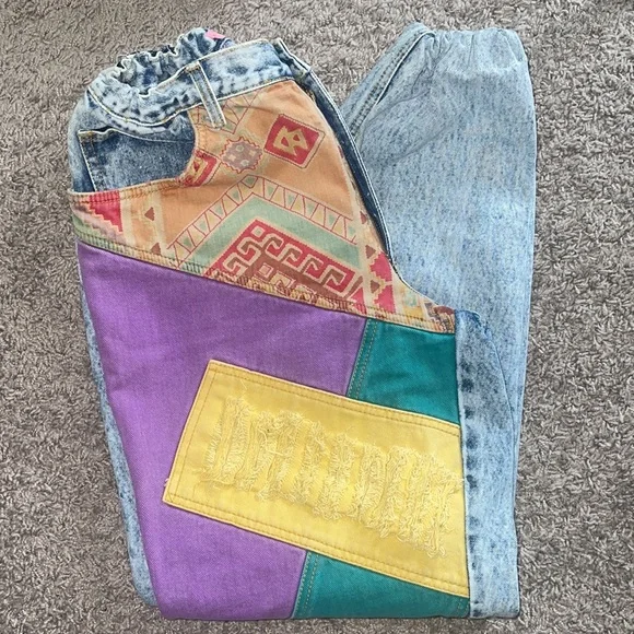 Vintage patchwork jeans - Picture 4 of 5